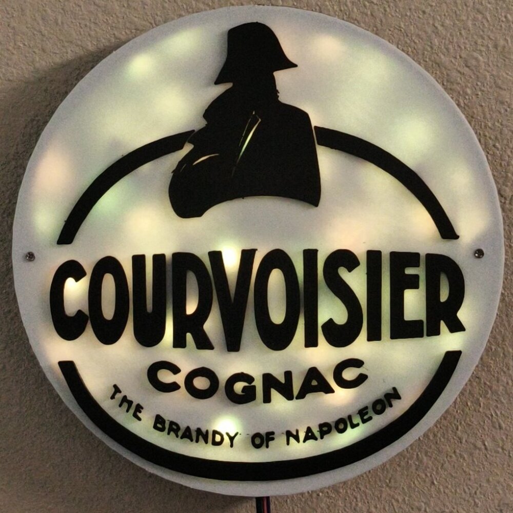 3D Printed Courvoisier Tequila RGB LED 8-Inch Sign With Remote Control man cave